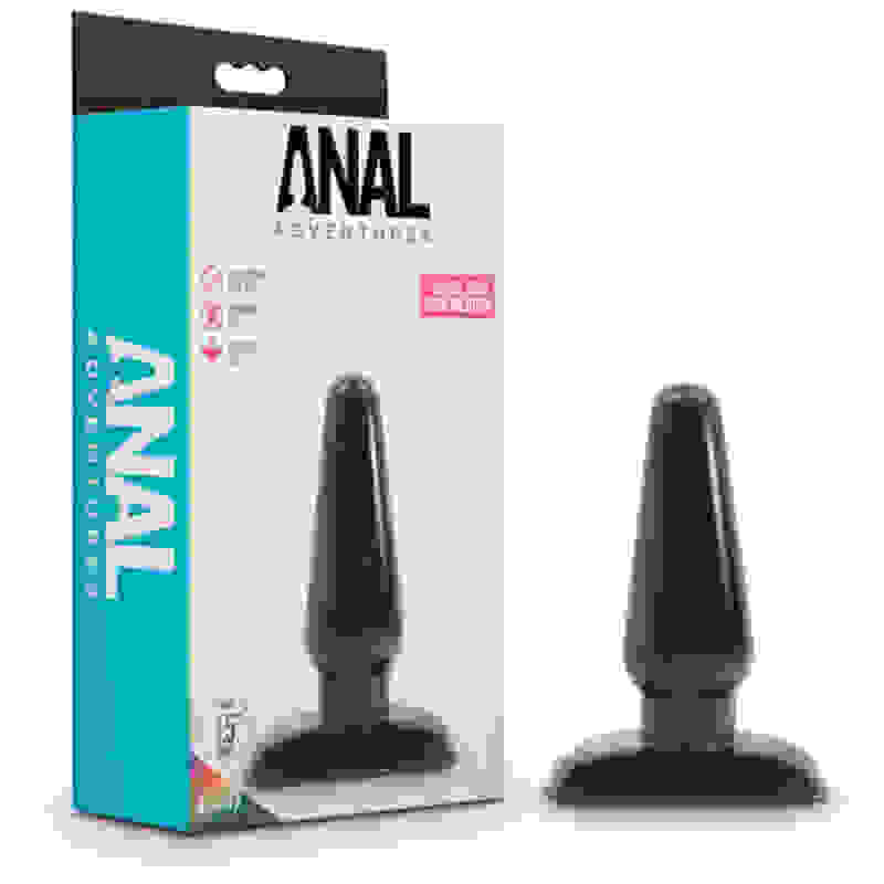 Anal Adventures - Basic Anal Plug - Medium -  Black