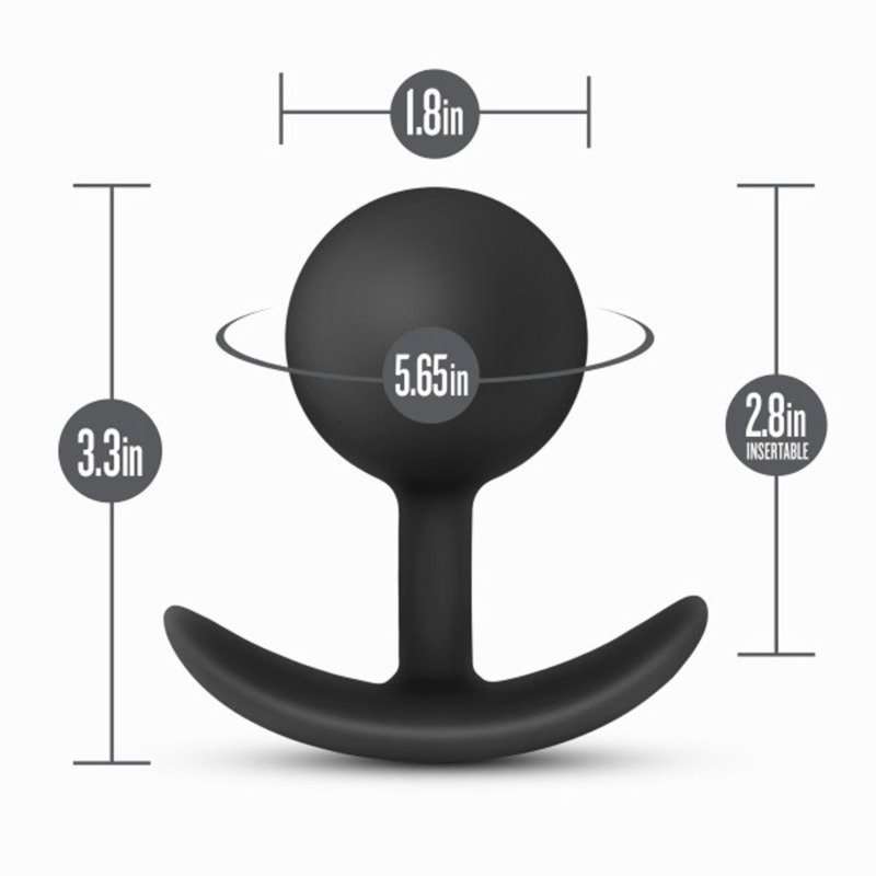 Anal Adventures - Platinum - Silicone Vibra Plug - Black - Image 4