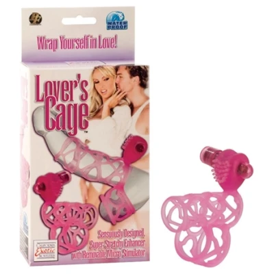 Lovers Cage Stretchy Cock Cage Comfortable Scrotum Cage - Pink