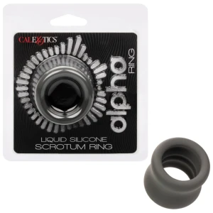 Alpha Liquid Silicone Scrotum Ring - Gray Gray