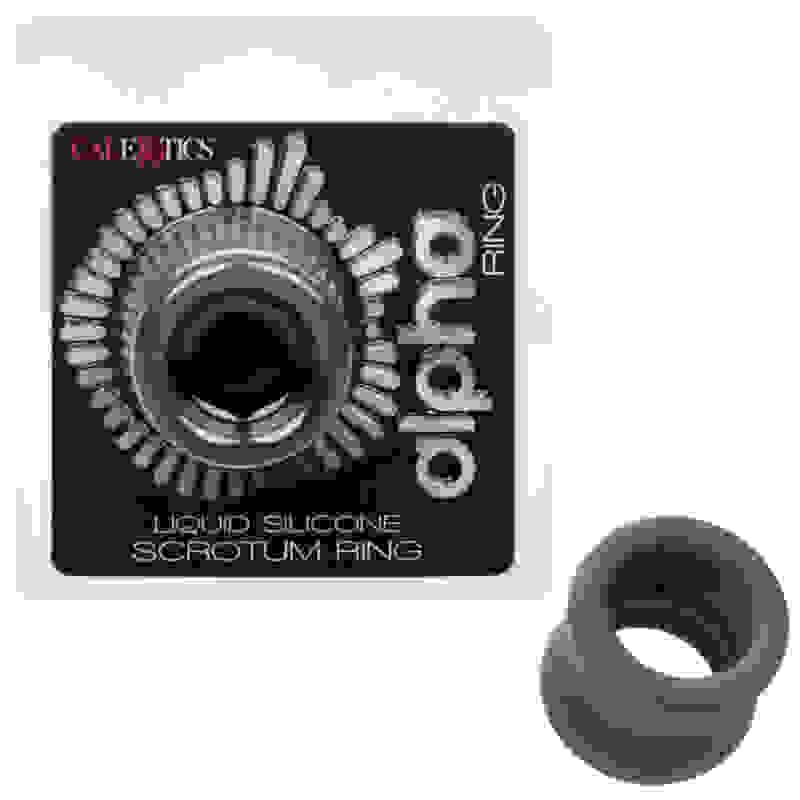 Alpha Liquid Silicone Scrotum Ring - Gray Gray