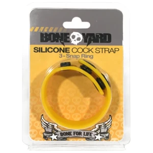 Boneyard Silicone Cock Strap 3 - Snap Ring - Yellow