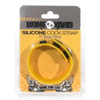 Boneyard Silicone Cock Strap 3 - Snap Ring - Yellow