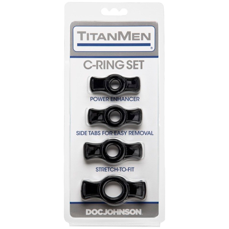 Titanmen Cock Ring Set - Black - Image 2