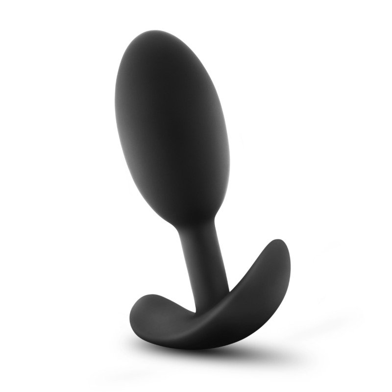 Anal Adventures - Platinum - Silicone Vibra Slim Plug -Medium - Black - Image 4