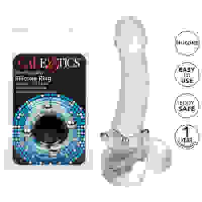 Steel Beaded Silicone Ring - Large