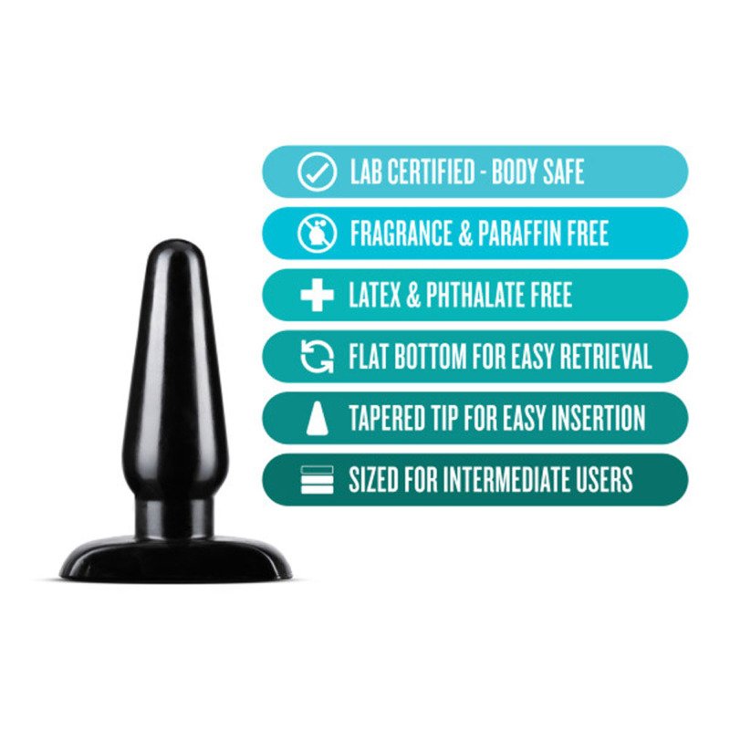 Anal Adventures - Basic Anal Plug - Medium - Black - Image 3