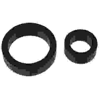 Titanmen Cock Ring Platinum Silicone Double Pack - Black