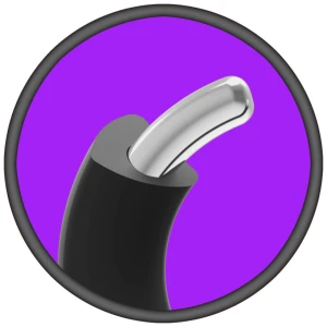 Merci - the Paradox - Silicone Covered Metal Cock  Ring - 45mm - Black