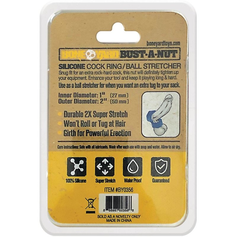 Bust a Nut Cock Ring - Blue - Image 3