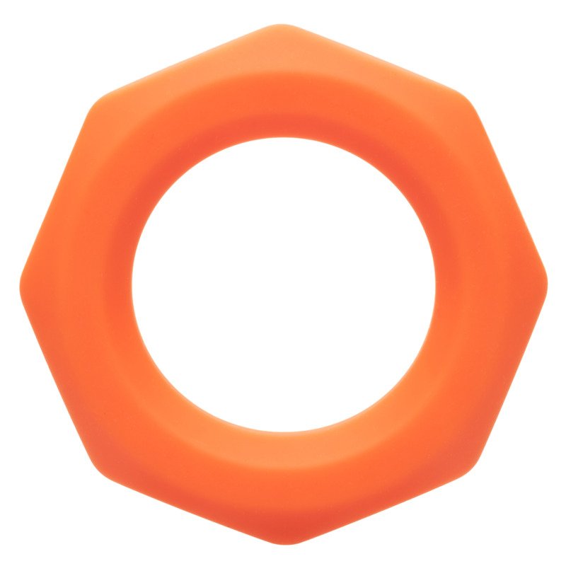 Alpha Liquid Silicone Sexagon Ring - Orange - Image 2