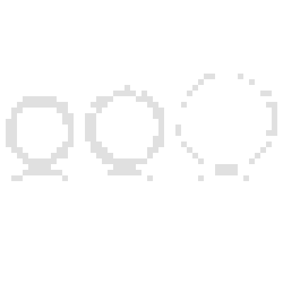 Rubber Ring 3 Piece Set - White