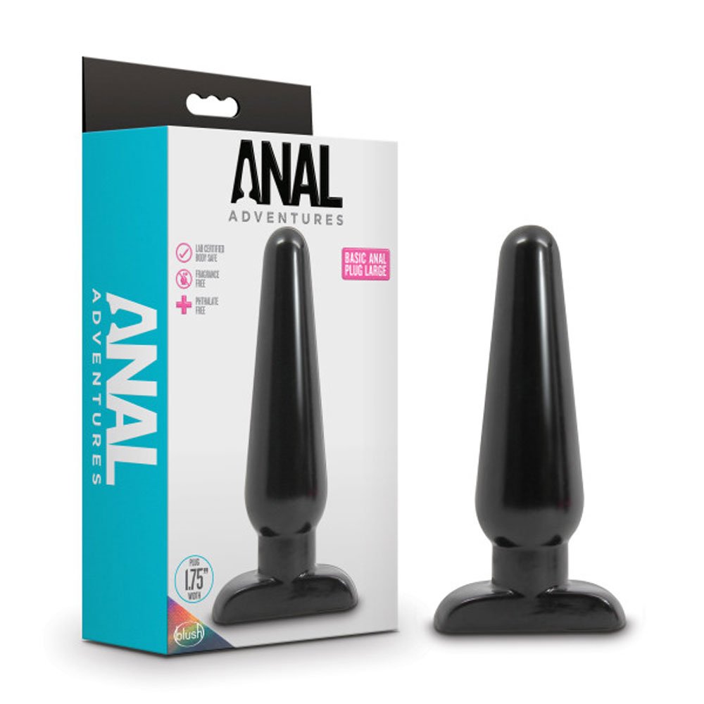 Anal Adventures - Basic Anal Plug - Large - Black - Image 4