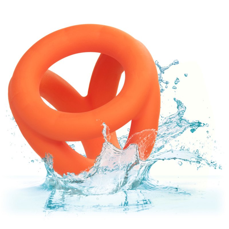 Alpha Liquid Silicone Tri-Ring - Orange Orange - Image 2