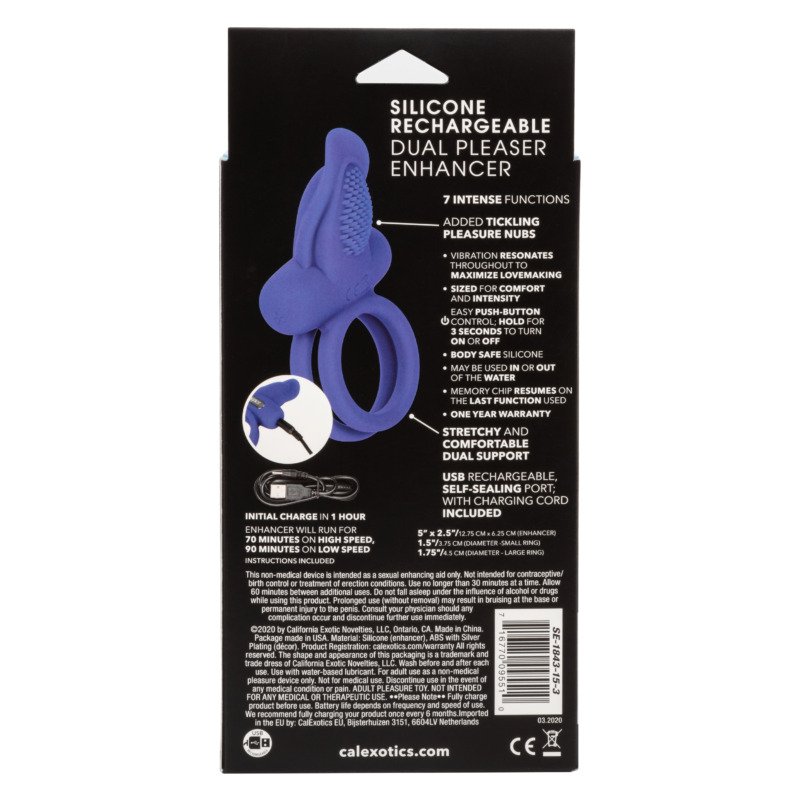 Silicone Rechargeable Dual Pleaser Enhancer - Image 4