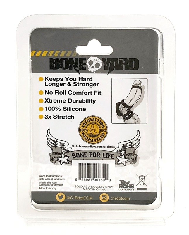 Boneyard Silicone Ring 50mm - Black - Image 4