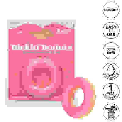 Naughty Bits Dickin Donuts Silicone Donut Cock  Ring - Pink