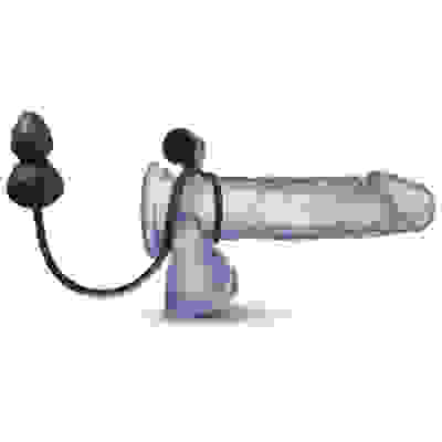 Anal Adventures- Platinum- Silicone Anal Plug With Vibrating C-Ring - Black