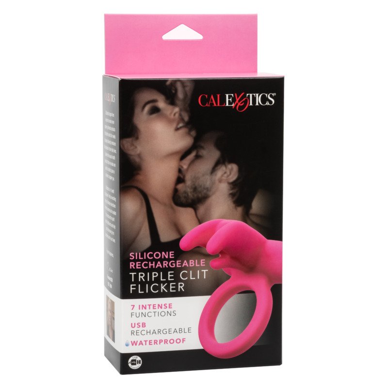 Silicone Rechargeable Triple Clit Flicker - Image 2