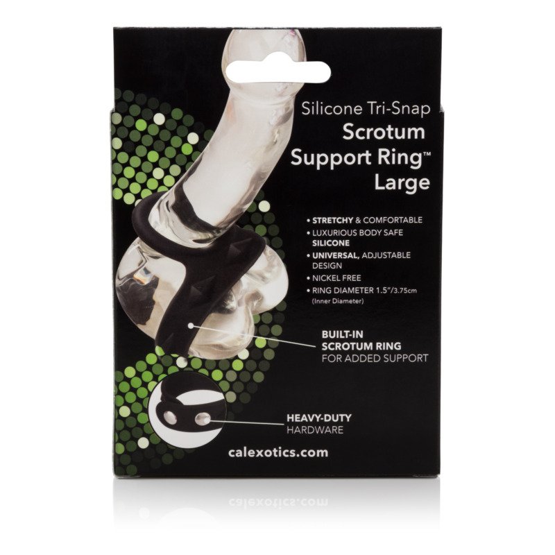 Silicone Tri-Snap Scrotum Support Ring - Large - Image 4