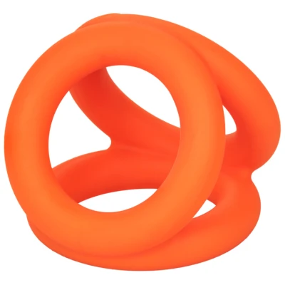 Alpha Liquid Silicone Tri-Ring - Orange  Orange