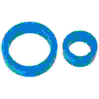 Titanmen Cock Ring Platinum Silicone Double Pack - Blue