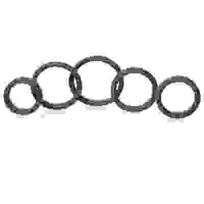 Boneyard Silicone Ring 5 Pc Kit - Black