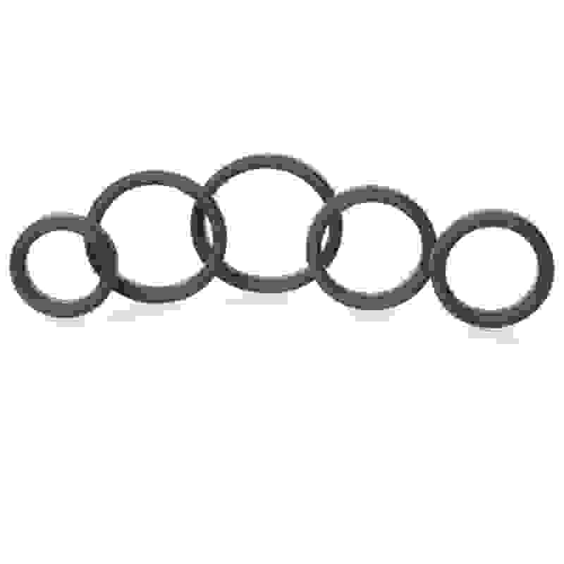 Boneyard Silicone Ring 5 Pc Kit - Black