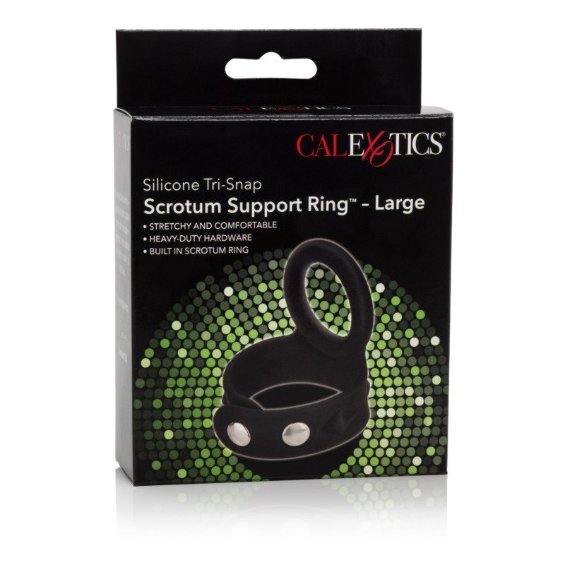 Silicone Tri-Snap Scrotum Support Ring - Large - Image 3