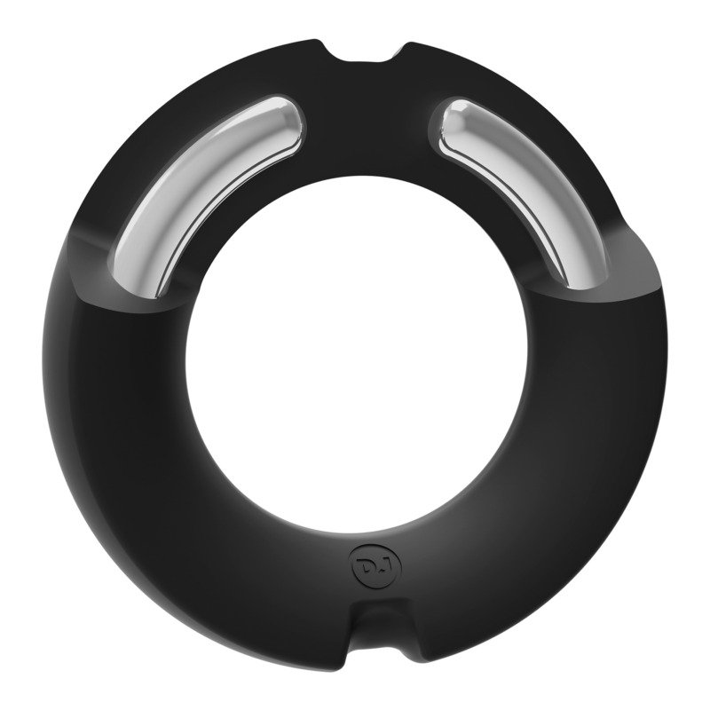 Merci - the Paradox - Silicone Covered Metal Cock Ring - 35mm - Black - Image 3
