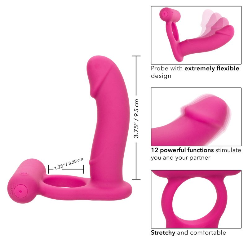 Silicone Rechargeable Double Diver - Pink - Image 3