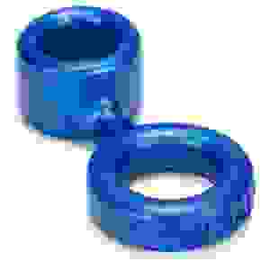 Lowball Cock Ring With Attached Ball Stretcher - Blue Balls