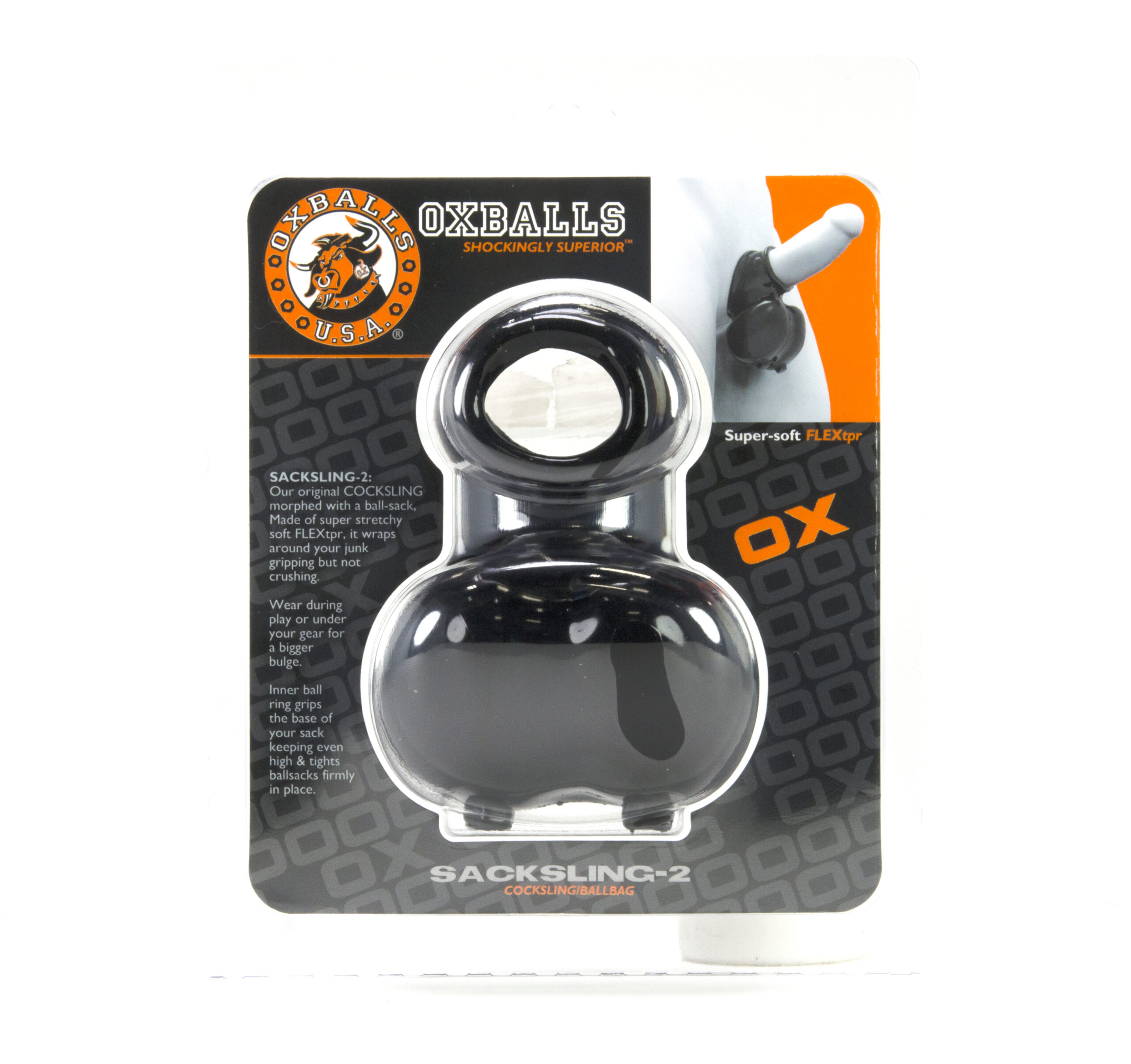 Sacksling-2, Cocksling Ballbag, Black