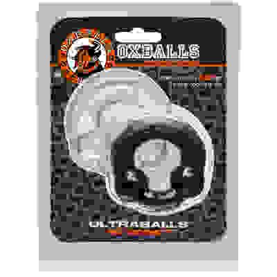 Ultraballs 2- Piece Cockring Set - Black & Clear