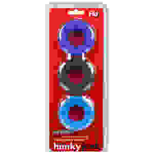 Hunkyjunk Huj3 C-Ring 3 Pk - Blue / Multi