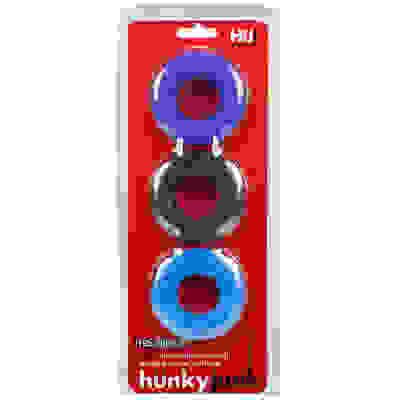 Hunkyjunk Huj3 C-Ring 3 Pk - Blue / Multi