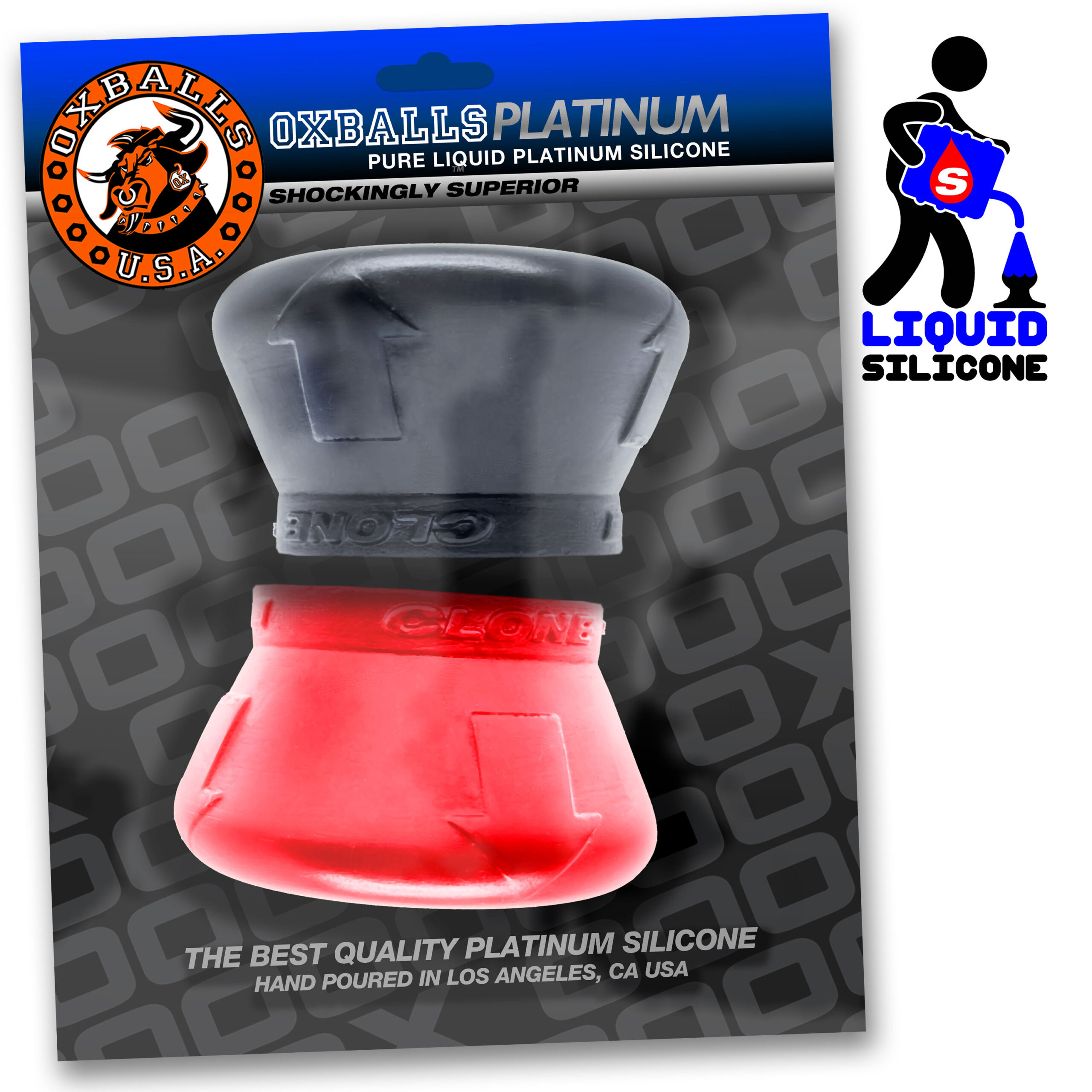 Clone Duo 2-Pack Ballstretcher - Red / Black