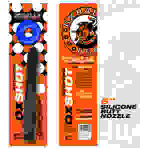 Oxshot - Butt-Nozzle Shower Hose 6 Inch - Black Blue