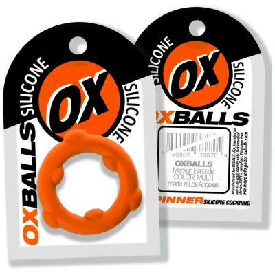 Spinner Single Silicone Ring - Orange Silicone