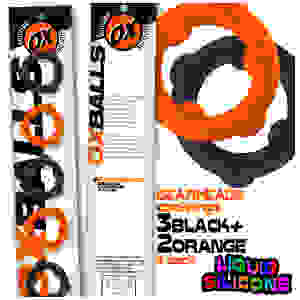 Gearheads 5 Pack Spinner Rings - Orange Black