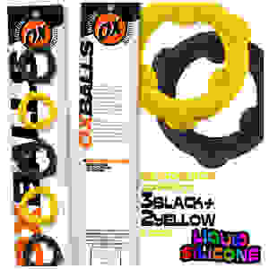 Gearheads 5 Pack Spinner Rings - Yellow Black