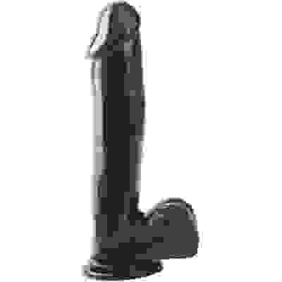 Basix Rubber Works 12 Inch Dong With Suction Cup - Black