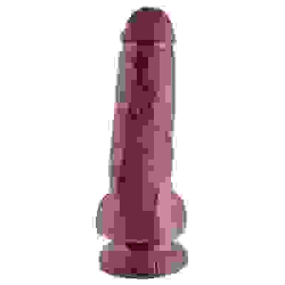 King Cock 8-Inch Cock With Balls - Brown