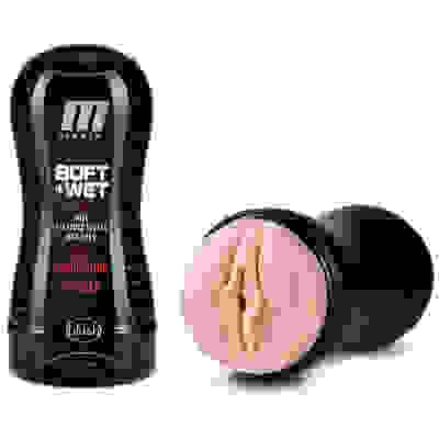 M for Men - Soft and Wet - Pussy With Pleasure Ridges and Orbs - Self Lubricating Stroker Cup - Vanilla