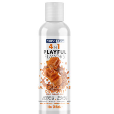 Swiss Navy 4-in-1 Playful Flavors - Salted Caramel Delight - 1 Fl. Oz.