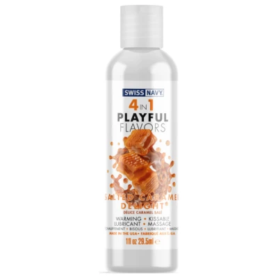 Swiss Navy 4-in-1 Playful Flavors - Salted Caramel Delight - 1 Fl. Oz.
