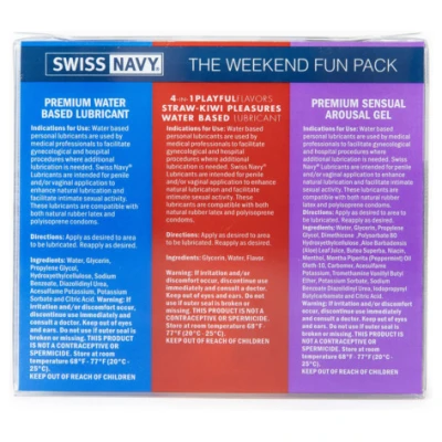 Swiss Navy Weekend Fun Pack 3-1oz