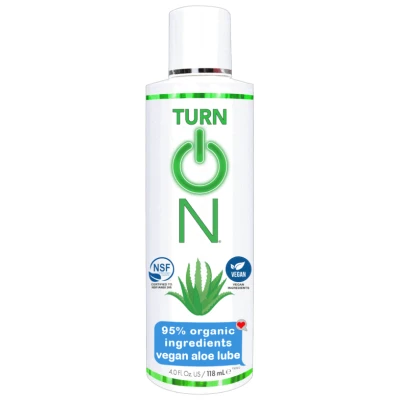 Turn on 95% Organic Ingredients Vegan Aloe Lube - 4 Fl. Oz.
