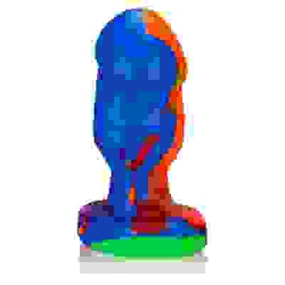 Honcho-1 Small Stumpy Dick Shape Buttplug - Rainbow