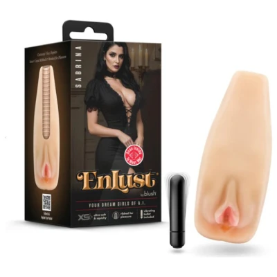 Enlust Sabrina Male Masturbator With Bullet Vibrator - Beige